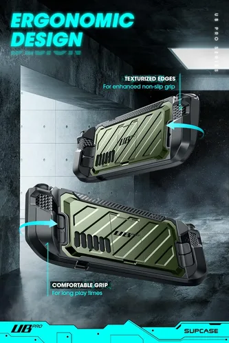 Vista 18 de SUPCASE Unicorn Beetle Pro Series - Funda para Steam Deck (2022) / Steam Deck OLED (2023), funda protectora delgada y resistente con soporte