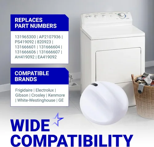 Vista 4 de BlueStars 131965300 Perilla de temporizador para secadora – Compatible con secadores Frigidaire y Electrolux – Reemplaza 131666601 131666604
