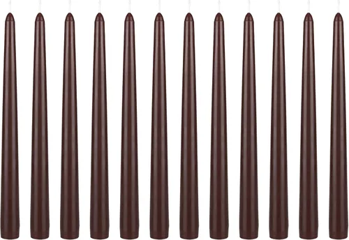 Vista 39 de Mega Candles 48 velas cónicas negras rectas sin perfume, vela de cera vertida a mano de 4 x 3/4 pulgadas, decoración del hogar, recepciones de boda