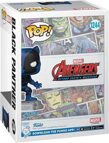 Vista 3 de Funko Pop! Marvel: Cómic de Pantera Negra con Pin Esmalte - Exclusivo de Amazon
