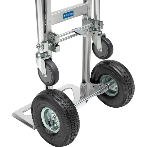 Vista 9 de Global Industrial Camión de mano convertible 2 en 1 de aluminio con ruedas neumáticas - Junior