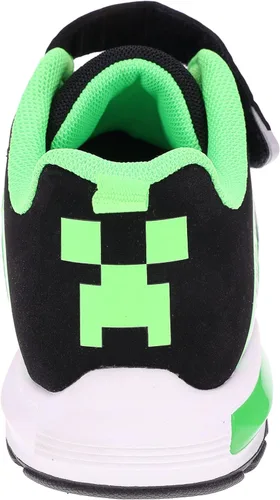 Vista 4 de Zapatillas Minecraft para niños, tenis de alta calidad para niños pequeños y niños grandes, color azul marinoverde
