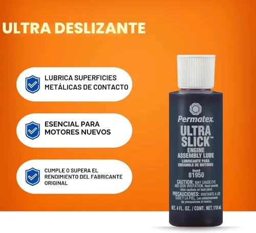 Vista 5 de Permatex 81950 Ultra Slick - Lubricante de montaje de motor, 4 onzas, rojo