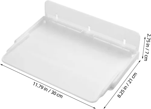 Vista 3 de UPKOCH Estante flotante plegable para pared, no se pega en la bandeja organizadora de la mesita de noche, estantes pequeños plegables