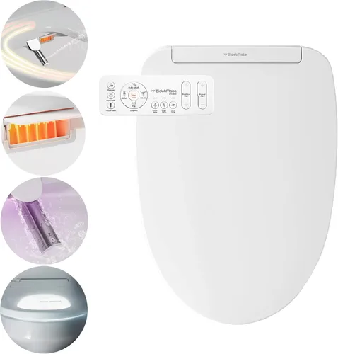 Vista 10 de BidetMate 3000 Series Bidet Asiento de inodoro con agua calentada, control lateral Unlimited warm-water wash, air dryer, and self-cleaning