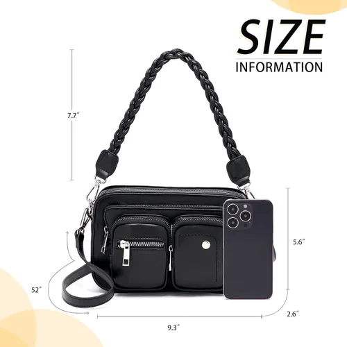 Vista 2 de ACUARIO Small Crossbody Bags for Women-PU Leather Handbag Shoulder Strap Bags Purses