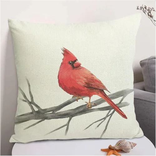 Vista 10 de Juego de fundas de cojín de lino con decoración de animales de estilo granja, funda de cojín para pájaros, cojín para patio, jardín, sofá, sillón
