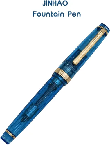 Vista 70 de 82 Pluma estilográfica - Barril de material acrílico, plumín extrafino de iridio con convertidor de tinta, pluma de escritura suave, diseño clásico