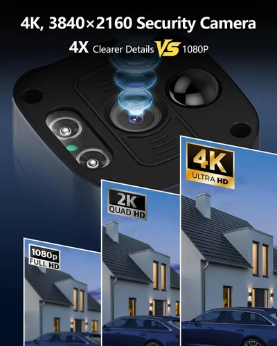 Vista 4 de Cámara de seguridad PoE complementaria 4K 8MP para sistemas PoE NVR, cámara de expansión IP bala, gran angular de 130°, audio de 2 vías, detección