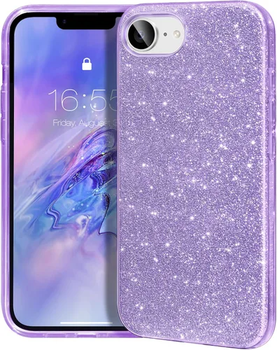 Vista 72 de MATEPROX - Funda compatible con iPhone Air de 6.5' [2025], carcasa protectora de 3 capas con purpurina brillante y tendencia, anti-arañazos y a