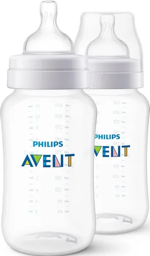 Vista 12 de Philips Avent - Biberón anticólicos con ventilación AirFree, 4 onzas, con flujo de 1 pezones, 0.0 ft+, 2 unidades, transparente, SCY701/92 For