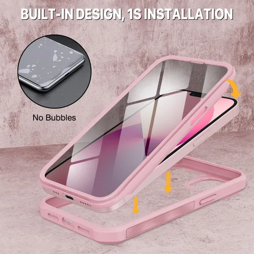 Vista 499 de CENHUFO Funda de privacidad para iPhone 11 Pro, funda de cuerpo completo con protector de pantalla de privacidad de vidrio templado 9H integrado