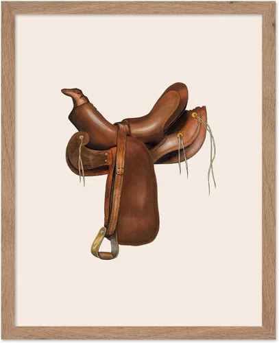 Vista 35 de Poster Master Póster vintage de cuero para silla de montar, estampado retro de vaquero, arte de silla de montar, diseño occidental, impresión