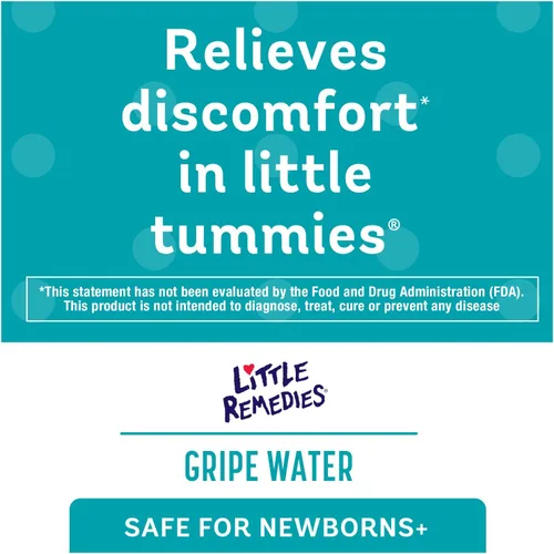 Vista 3 de Suplemento de hierbas Little Remedies con jengibre y hinojo, alivio suave para la incomodidad en el estómago por cólicos y hipo, sin gluten y sin