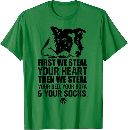 Vista 5 de Border Collie Steal Your Heart Steal Your Bed - Camiseta de sofá, Gris