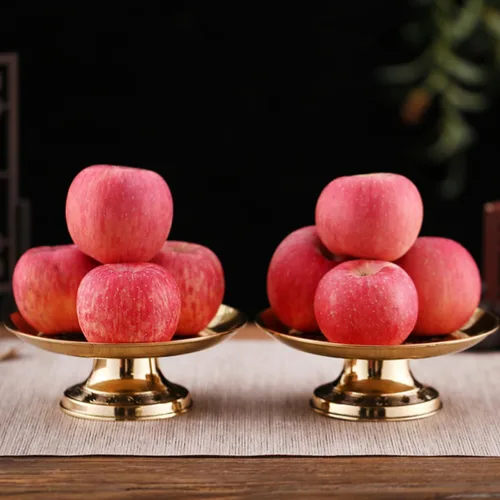 Vista 8 de Cabilock Plato budista Bandeja de frutas de base alta Platos de oferta budista Buda bandeja de oferta de fruta Base alta Bendición sacrificial
