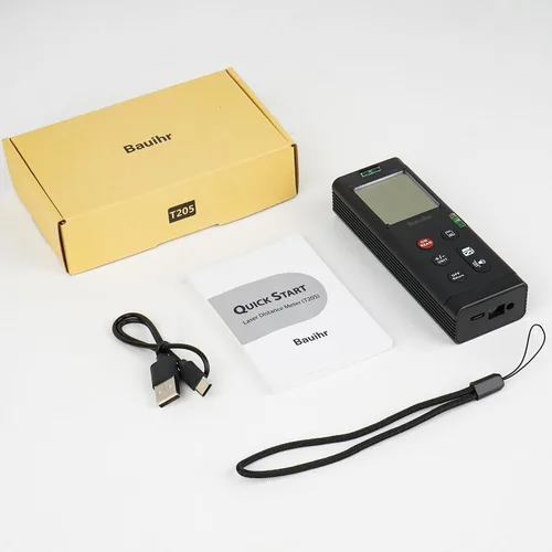 Vista 8 de Bilateral Laser Measurement Tool, Bauihr 393ft/120M Rechargeable Aluminum Dual Laser Distance Meter
