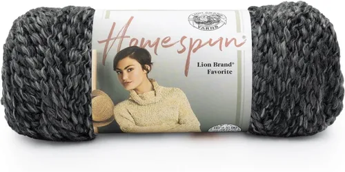 Vista 35 de Lion Brand Yarn Hilo Homespun, Hilo Suave y Voluminoso para Tejer, Ganchillo y Manualidades, 1 paquete, Beachside Stripes