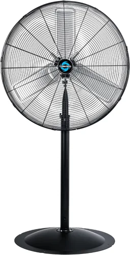 Vista 10 de Tornado Ventilador de pedestal de alta velocidad de 20 pulgadas, ventilador de soporte de metal industrial oscilante, 3 velocidades, 5000 CFM, motor