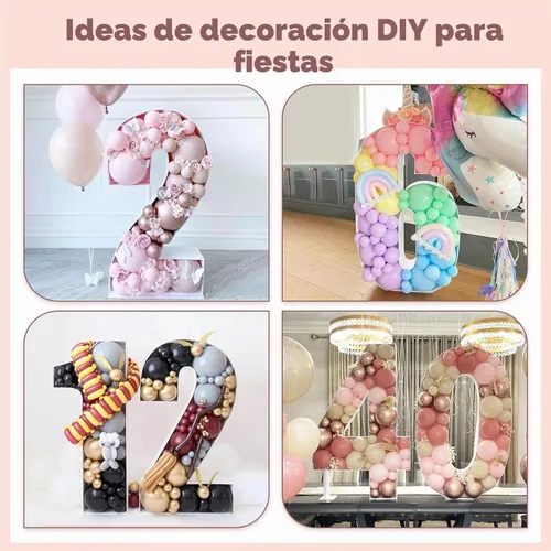 Vista 6 de imprsv Números de Mosaico de 3 Pies para Globos, Número de Marquesina, Marco de Número de Mosaico, Globo Número 1 para Decoración de Primer