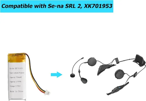 Vista 5 de XK701953 - Batería de repuesto compatible con Sena SRL 2, XK701953 con kit de herramientas técnicas