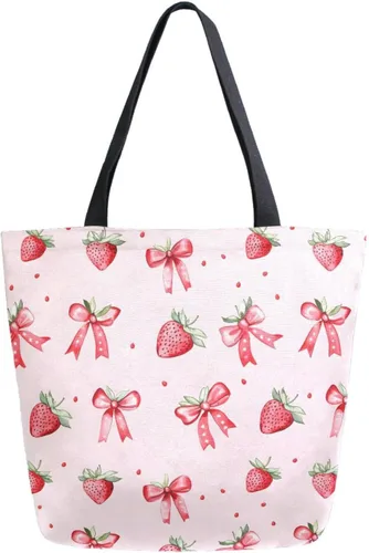 Vista 16 de SUABO Bolsa de asas de cocina reutilizable para comestibles, bolsa de compras de lona para exteriores Cactus