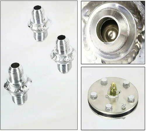 Vista 4 de GXYWADY Tanque de gasolina de pila de combustible de aluminio de alimentación superior de 14.27 galones 54L+tapa+remitente de nivel de reemplazo