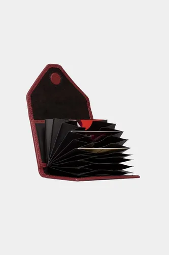 Vista 12 de grande Estuches para tarjetas 3639, Naranja, Tarjetero de cuero con cierre magnético, cartera pequeña de acordeón para mujer