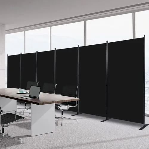 Vista 19 de Divisor de habitación portátil de 6 pies y pantallas de privacidad plegables, divisor de tela de 102 pulgadas de ancho para separación