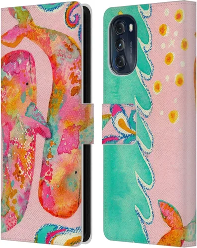 Vista 17 de Head Case Designs Officially Licensed Wyanne Blue Watercolour Bear Animals 2 Leather Book Wallet Case Cover Compatible with Motorola Moto G (2022)