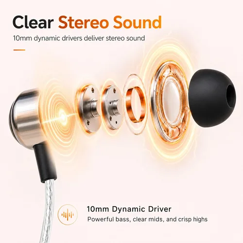 Vista 2 de Auriculares USB C para Samsung, auriculares USB C con cable con micrófono estéreo tipo C auriculares magnéticos tipo C para Galaxy A55 A16 A35 ipad