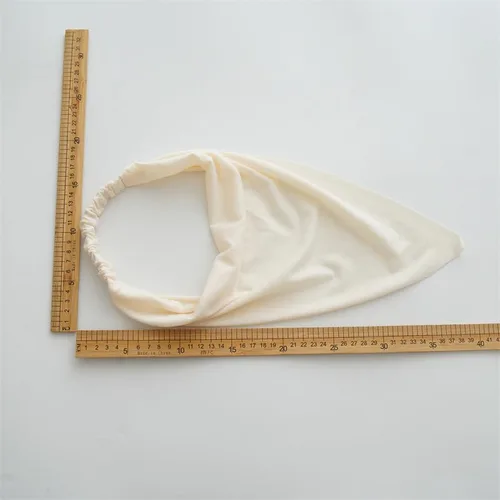 Vista 4 de Pañuelo largo para mujer, diadema grande tipo bandana para mujer, bufanda bohemia con pelo