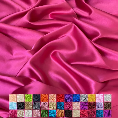 Vista 32 de Yard - Tela de satén sedosa elástica de alta calidad - Tela para vestidos y faldas - Suave como la seda, brillo metálico, ideal para bodas y diseño
