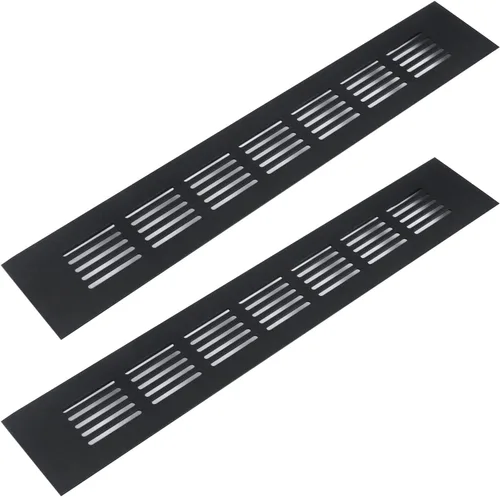 Vista 16 de Geesatis Cubiertas de ventilación para piso, gabinete, pared, techo – Rejilla de aluminio resistente a la oxidación con tornillos, paquete de 2
