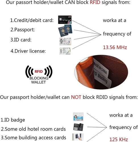 Vista 4 de YALUXE Cartera de piel auténtica para mujer, con bloqueo RFID, tarjetero múltiple con bolsillo para teléfono celular