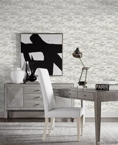 Vista 8 de Lillian August NextWall Luxe Haven Soho Papel tapiz de ladrillo (Calcuta)