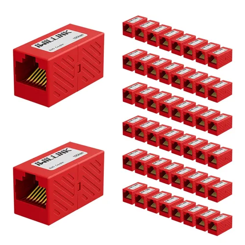 Vista 12 de iwillink Conector Ethernet RJ45, hembra a hembra, paquete de 5, color negro