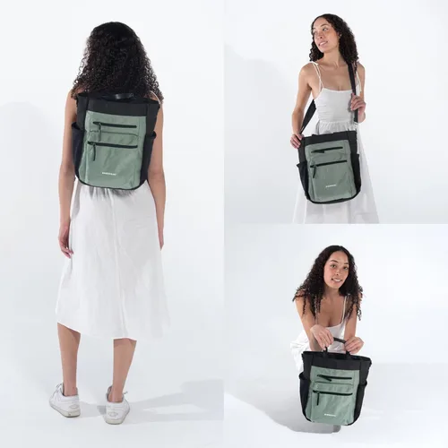 Vista 2 de Sherpani Soleil, mochila convertible antirrobo, bolsa 3 en 1, bolso cruzado, bolsa de viaje de 18 L, se adapta a portátiles de 13 pulgadas