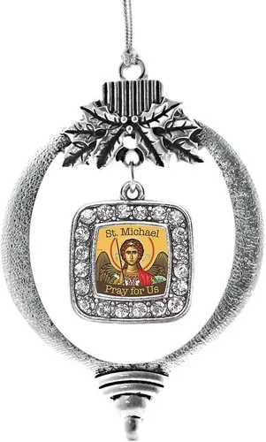 Vista 81 de Inspired Silver - Bon Voyage Cruise Ship Charm Ornamento – Adornos navideños cuadrados de plata con joyas de circonita cúbica