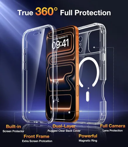 Vista 385 de DIACLARA - Funda transparente compatible con iPhone XR 6.1 pulgadas 2018