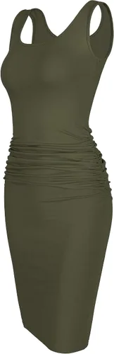 Vista 4 de Missufe Vestido ajustado casual hasta la rodilla básico para mujer