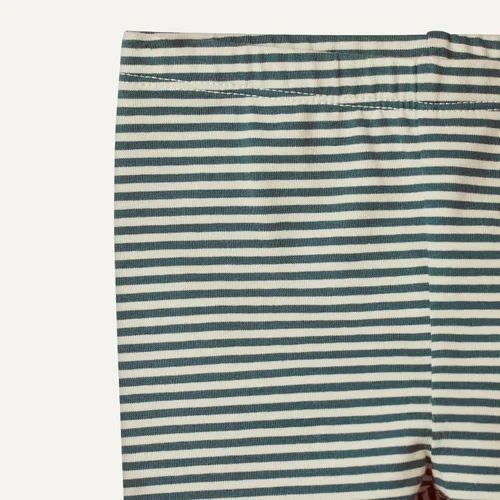 Vista 5 de Amazon Essentials x Sofia Grainge - Leggings unisex de algodón transpirable hasta el tobillo, paquete de 3 Azul / Rayas