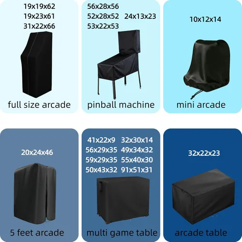 Vista 6 de Cubierta para máquina de arcade, funda protectora resistente para videojuego Arcade 1 Up, impermeable y a prueba de polvo, fundas antipolvo