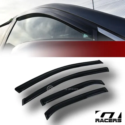 Vista 4 de R&L Racing Smoke - 4 viseras deflectoras de protección solar y lluvia compatibles con Corolla 2009-2013