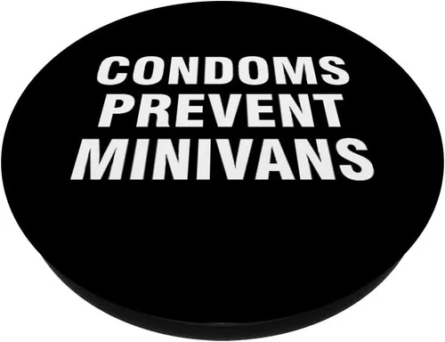Vista 2 de Condoms Prevent Minivans PopSockets Grip y soporte para teléfonos y tabletas