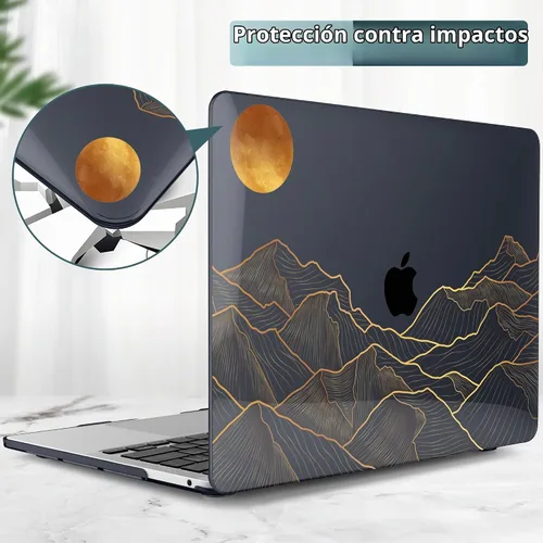Vista 6 de DONGKE - Funda para MacBook Pro de 13 pulgadas M2 M1 2026-2020 Abstracto Montaña X692