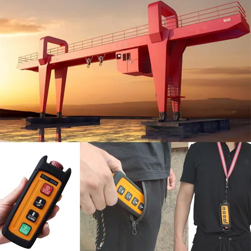 Vista 7 de Grúa aérea inalámbrica Control remoto Mini 2 canales 12V 24V 36V Polipasto de cadena eléctrico industrial Winch Lift Radio Crane Control remoto