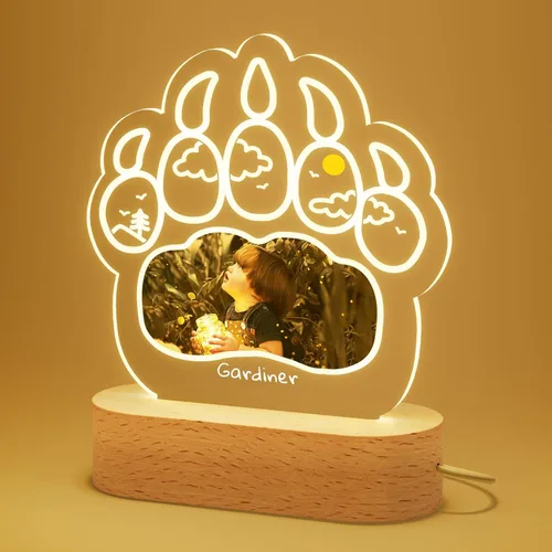 Vista 9 de Luz nocturna personalizada, luz nocturna acrílica Koala, regalos personalizados para niños, nombre personalizado, brillo ajustable, alimentación