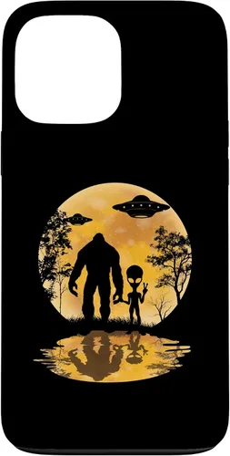 Vista 23 de Funda para iPhone 16 Alien Bigfoot Moon Sasquatch UFO Extraterrestre Hombres Mujeres