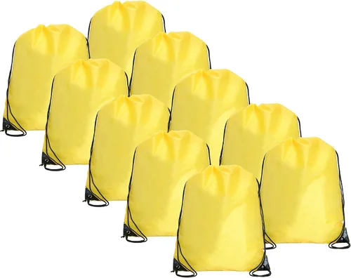 Vista 15 de Threadart Mochilas con cordón – Paquete de 10 Saco deportivo de cuerda Gimnasio, almacenamiento y viajes Grande 15 x 18.5 pulgadas, Agua